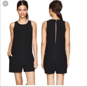 Aritzia Babaton black spaghetti strap romper Sz 6